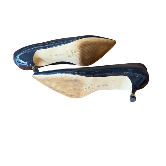 Womens J.Renee, Patent Pump. Color: Navy, Size: 8 1/2M - Picture 6 of 7